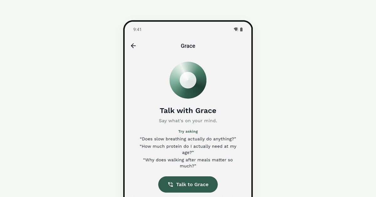 Grace by Youngr: talking with Grace in the app